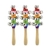 TOYMYTOY Baby Rattle Toys Sound Music Gift Hand Jingle Bells Dancer Musical Instrument 3pcs [並行輸入品]