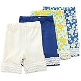 【夏キャンペーン】Youpi! 子供服 女の子 スパッツ ネイビーブルー 花柄ブルー(80cm/95cm/100cm) (95cm, 花柄ブルー)