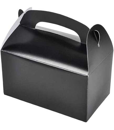 XAGLVV XGLVV 24 Pack Dark Purple Paper Gable Boxes With Handles,Treat Goodie Party Favor Gift Box For Wedding, Birthday, Baby Shower, Graduation Decoration Supplies