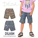 (ディラッシュ) DILASH盛夏'16/シャンブレー羽総柄プリントハーフパンツ 110 サックス