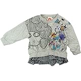 【春物】 SCOLAR(スカラ) ミニ裏毛+布帛裾格子フリルトレーナー 130cm /オートミール NO.CH-16SP-SC06