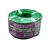 ユタカメイク ポリエチレンロープ 6mm×20m 3ッ打 万能パック グリーン PE620-3 コンパクト 水に強い 農園芸 漁業用 ネット補修
