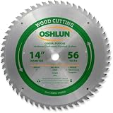 Oshlun SBW-140056 14-Inch 56 Tooth ATB General Purpose Saw Blade with 1-Inch Arbor [並行輸入品]