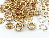 2[ハ10] 120組入 ハトメ 10mm 座金付 穴あけ 鉄製 ハトメ金具 鳩目 穴径10mm レザークラフト ハトメ 足長4mm 傘 径16.8mm 120個入 マットゴールド