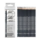 プロのデッサンスケッチ鉛筆セット14個アートデッサン鉛筆12B10B 8B 7B 6B 5B 4B 3B 2B B HB 2H 4H6Hグラファイトシェーディングペンシル