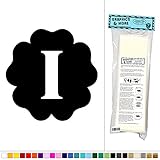 Letter I In Flower初期 – Fun Kids女の子ベビー部屋 – ビニールステッカーデカール壁アート装飾 ブラック 061116W5357_Black