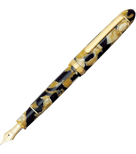 Amazon | プラチナ万年筆 万年筆 セルロイド 太字 ベッコウ PTB-35000 