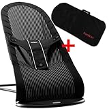 ベビービョルン 【日本正規品2年保証付】 ベビーシッター バランス　ブラックストライプ【バウンサー専用キャリーバッグセット】