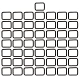 [BIKICOCO] 2 x 1.5 cm 角カン 四角カン 四角リング レザークラフト金具 - ブラック - 30個