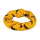 (コ-ランド) Co-land 子供用 赤ちゃん ベビーニットネックウォーマー キッズスヌード 毛糸スカーフ ニットマフラー ちょび髭図案飾り 暖かい お出かけ防寒 女の子 男の子 (3.イエロー)