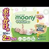 【まとめ買い】ムーニー おしりふき やわらか素材 外出 30枚×2個パック ×2セット