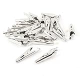 Silver Tone Alligator Clips Test Lead Crocodile Clamps [並行輸入品]