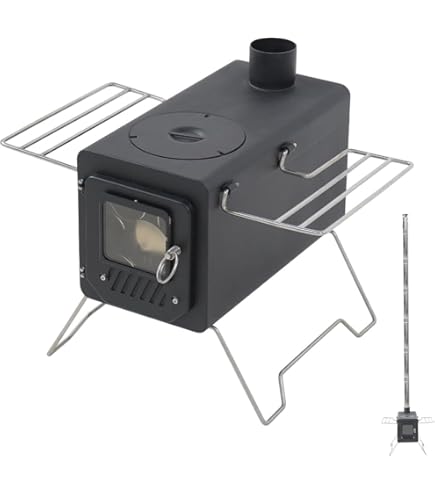 Amazon | COOK'N'ESCAPE チタン 薪ストーブ 煙突セット 手巻き不要