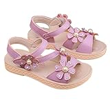 Candykids 子供サンダル 女の子 サンダル キッズ 女の子 履きやすい マジックテープ お花 付き ビーチサンダル 軽量 耐磨 夏 ビーチ 子供靴 ガールズ かわいい ベビーシューズ 通園 通