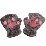 秋冬 男女グローブ 可愛い手袋 ふかふか カトゥーングローブ 動物 猫爪グローブ 保温 カップルグローブ 個性的なアイデア 子供のプレゼント 冬加絨肥厚 人気グローブ 外出保温 子供用 かわいい 防寒