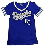Kansas City RoyalsレディースS / S Vネックベビージャージー L ブルー