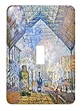 3drose LSP _ 203869 _ 1印刷のMonet Painting Saint Lazare Train station – single切り替えスイッチ