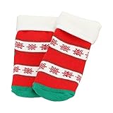 秋冬 子供 ベビー クリスマス綿靴下 男女共用コーマ綿の ソックス 厚いテリークリスマス 靴下 子供を温め (M（1-3歳）, 雪片)
