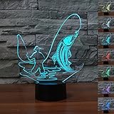 LED Night Light 3d Illusionベッドサイドテーブルランプ7色変更Sleeping照明スマートタッチボタンキュートギフトPresent温めクリエイティブ装飾理想的なアートand 