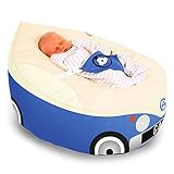 Rucomfy Luxury Cuddle Soft Iconic Campervan Gaga Baby Bean Bag (Royal Blue) by RUComfy