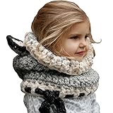 キッズ 大人 男女兼用 ニット帽子 スヌード あったかい 防寒 首まで かわいい 黒猫　 きつね (グレー狐)