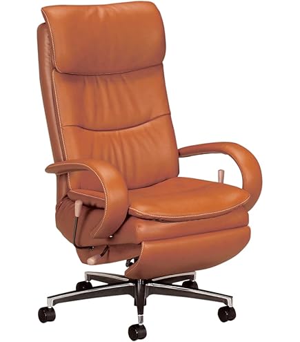 Amazon.co.jp: カリモク 書斎チェア/本革張デスクチェアー 幅750mm