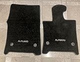 アルファード40系 フロアマット カーマット セカンドラグマット 専属車種カスタム 日本仕様 全包囲デザイン カシミヤ素材 絨毯 カーレザー 傷防止 汚れ防止 前席 中間席 [並行輸入品]（アルファード40系前席、ブラック）