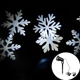 白い雪片プロジェクターライトはクリスマスの庭の装飾のために、屋内屋外の雪の投射つく (白い雪片)