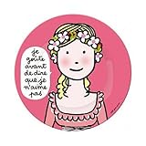 Prinz & Prinzessin PC951E Small Plate with French Text je go?te avant by Prinz & Prinzessin