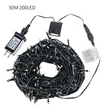 YYGIFT Waterproof 200 LED Party String Lights Low Voltage 30M 98ft For Outdoor Patio Garden Corridor