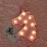 ピンクユニコーンLED夜ランプライト装飾マーキーSigns電池式ギフトKidsガールズNersury装飾パーティーホームリビングルームベッドルーム装飾用