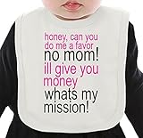 Honey Can You Do Me A Favour Slogan ネクタイを有する有機ビブ Medium
