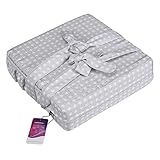 Lalawow お食事クッション 子供クッション ベビー用チェアクッション 椅子クッション 星柄 ポケット付き (グレー)