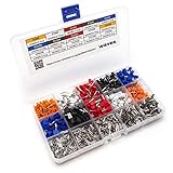 waves フェルール端子 棒端子セット 絶縁付棒端子 2本線差用棒端子 裸圧着棒端子 計2300個