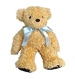 生まれたときの体重で作る体重ベア　ベビーベア　ライトブラウン×ブルードット