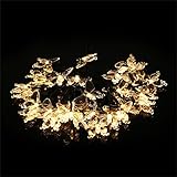 LED イルミネーションライト LED電球 太陽能充電 カーテンライト LED胡蝶 20電球数 屋外屋内兼用 バレンタインデー クリスマス 結婚式 誕生日 パーティー 飾りライト ロマンチック雰囲気 