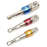 EEEKit 14000、電源ハンドツールソケットアダプタセット六角正方形ナットドライバードリルインパクトソケット拡張ビットアダプタソケットレンチアダプタセット1 / 4 " 3 / 8 " 1 / 