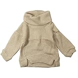 《春秋冬対応》SCHNEE(スネー) 横網ニットタートルセーター 120cm/ベージュ NO.F-661575