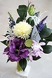【ベルシック】Lサイズシルクフラワー・シルキー　プレシャスフラワーCタイプ　　枯れないお花　お供え・お悔み・仏花　クリアケース付　　＜即日出荷＞＜送料無料（一部地域を除き）＞