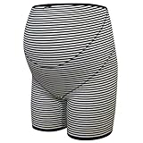 ネトゥル ベア天竺ボーダー柄ロングマタニティガードル L ブラック 4811