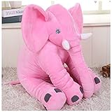 Faithtur かわいいソフトベビーキッズ就寝おもちゃゾウぬいぐるみ枕 (Pink ピンク)