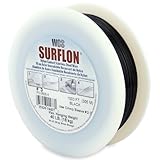 Surflonサイズ3 – 40-pound Break 1000-feet圧着画像ワイヤナイロンコーティングステンレススチール、ブラック
