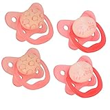 Dr. Brown's 4 Piece Glow in The Dark Stage 1 Pacifier for Web, Pink, 0-6 Month by Dr. Brown's
