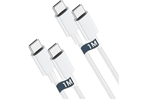 USB Type C 充電 ケーブルPD 150W 超高急速充電 タイプc ケーブル iPhone17/Air/16/16e/15 Macbook/iPad Pro&Air/Galaxy 対応タイプc多機種対応 在宅勤務支援 (01white, 1m1m)