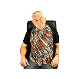 Adult Bandana Bib/Clothing Protector - Long Length Feeding Bib (Funky Tiger) by BibblePlus Dignity B
