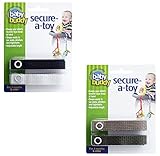 Baby Buddy 4 Count Secure-A-Toy Straps, Black/White/Tan/Olive by Baby Buddy [並行輸入品]