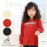 (エマーブル) AIMABLEぺプラムトレーナー/秋 ベビー キッズ 女の子 100 ブラック