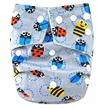 Kawaii Baby One Size Snazzy Minky Cloth Diaper with 2 Microfiber Inserts Bees by Kawaii Baby