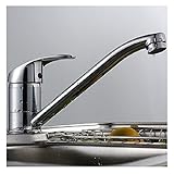 KES L609C2 真鍮 シングル レバー キッチン シンク 回転式水栓 クロムめっき 並行輸入品