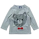 《初夏春秋対応》 ☆BateauBleue(バトーブルー) 天竺くまさん顔長袖Tシャツ 80cm /MG NO.AH-1741409